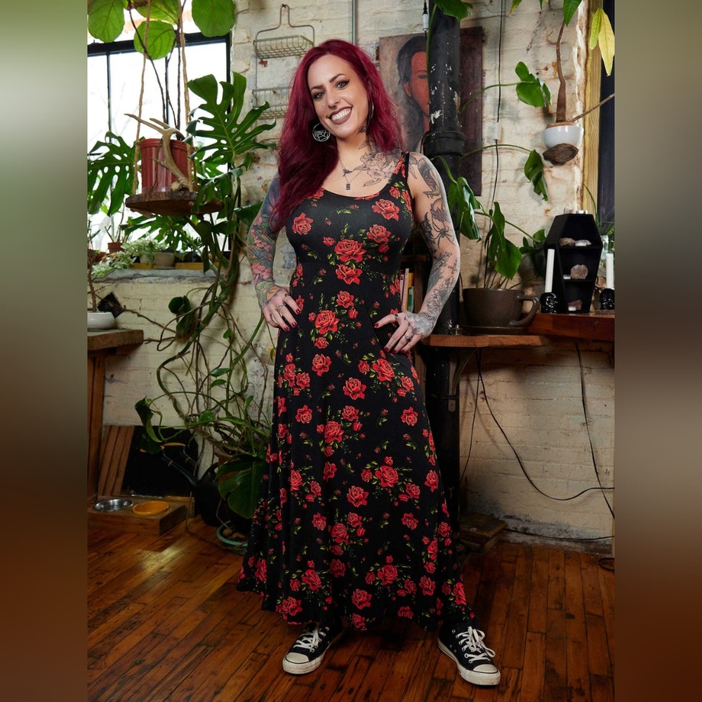 Sourpuss Clothing Rose Garden Maxi Dress